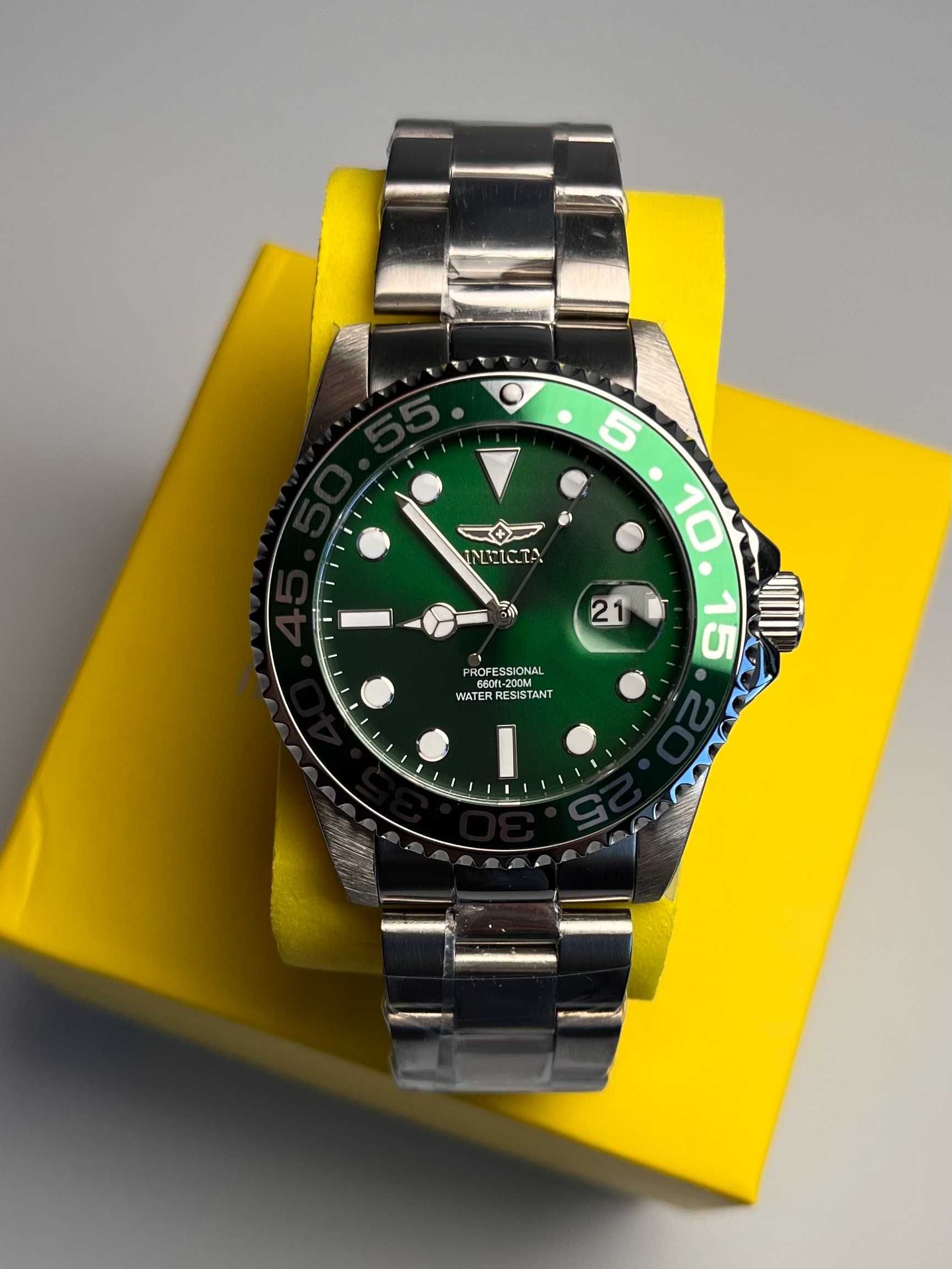 Invicta 36546 Pro Diver, годинник зелений, инвикта дайверы Ø42мм