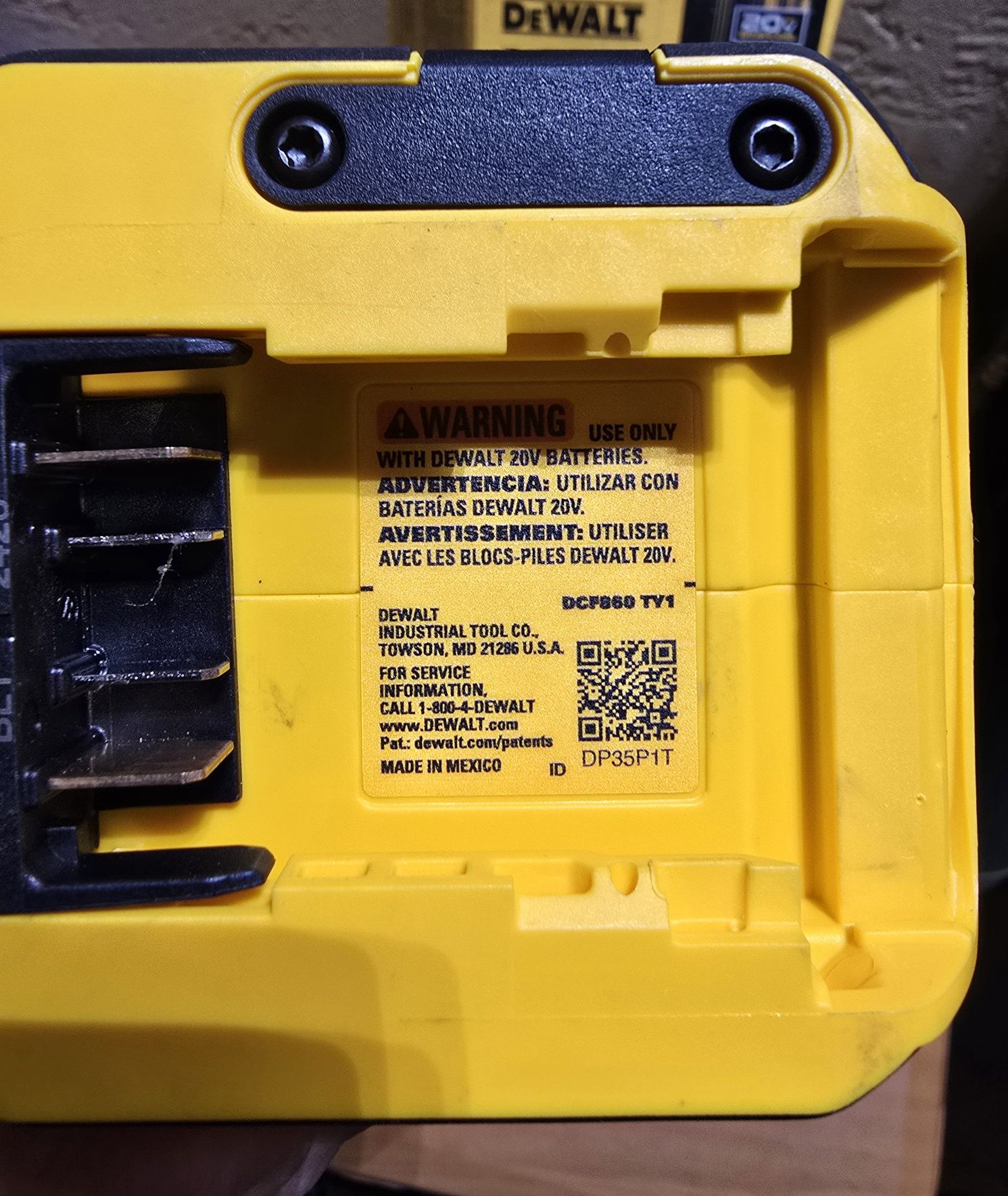 Dewalt dcf860 made in Mexico оригін із Штатів