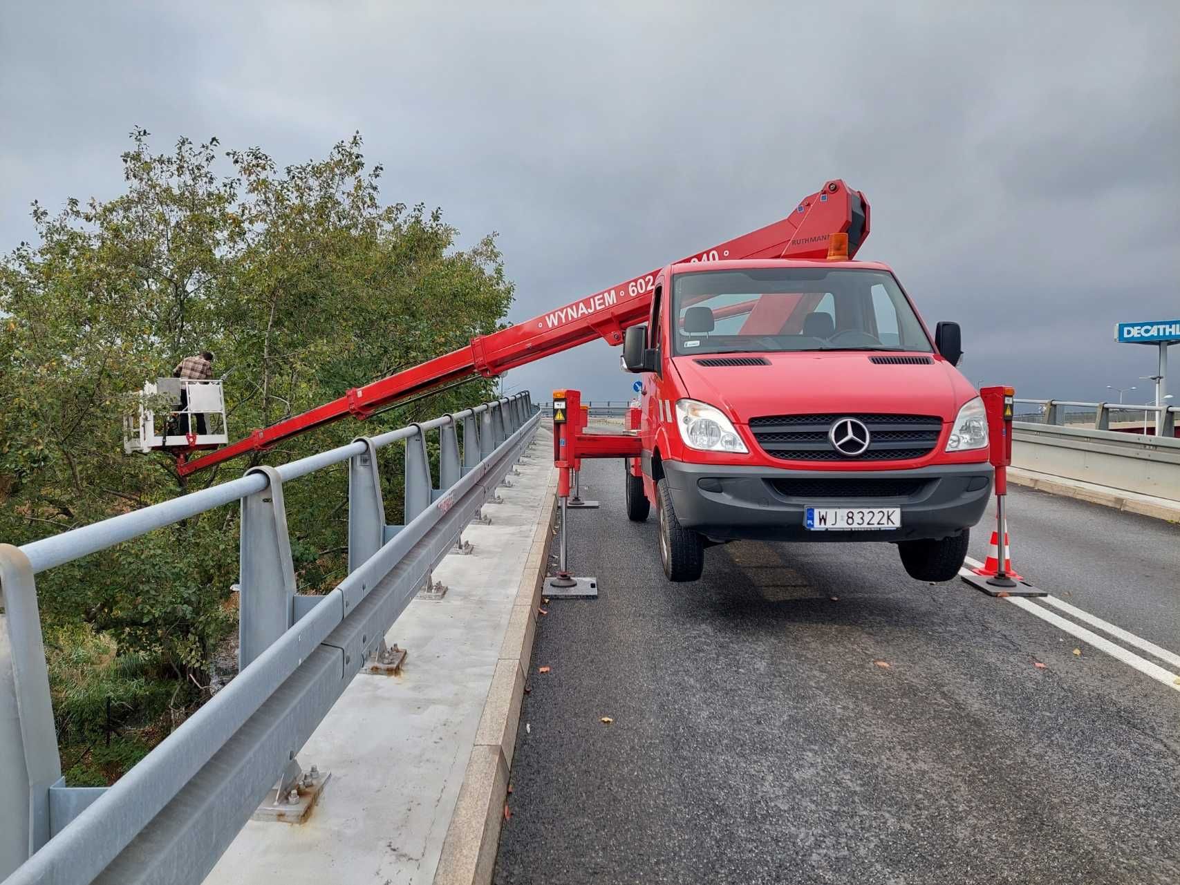 Wynajem podnośnik koszowy 22 m zwyżka Warszawa i okolice