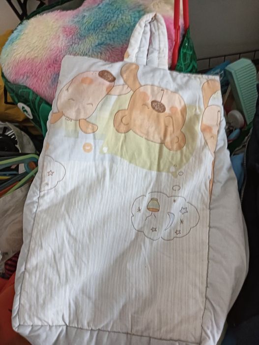 Suporte fraldas e saco tiracolo