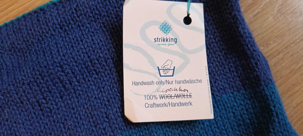 NOWY komin z wełny z alpaki hand made