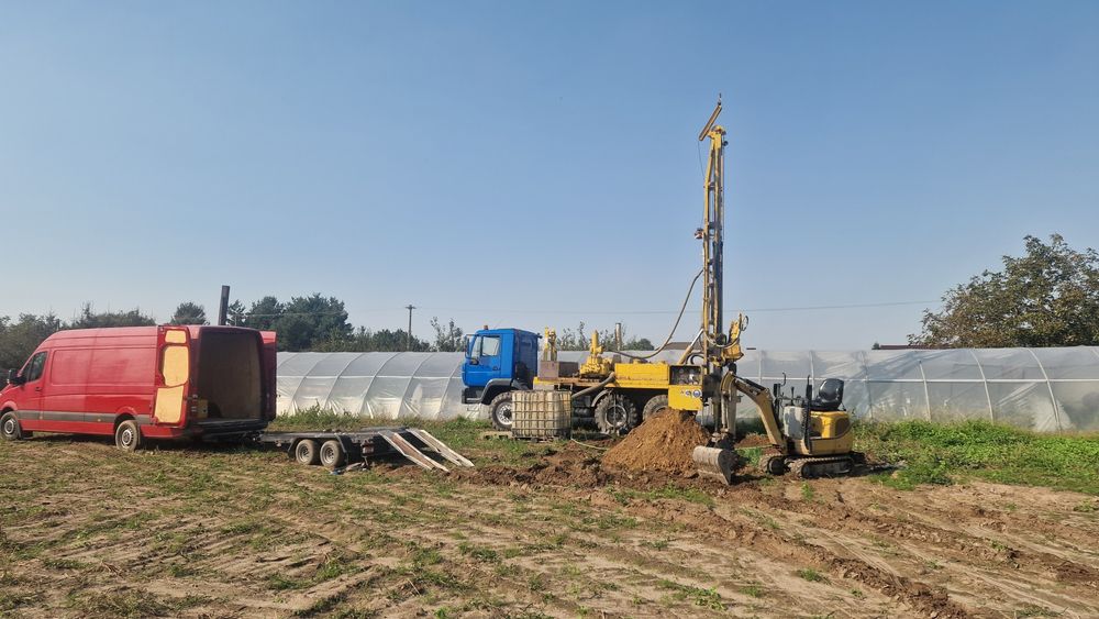 Wiercenie studni. Odwierty pod dolne zrudło pompy ciepła