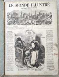 Jornal Le Monde Illustré, de 1859: números 90 a 115, encadernados