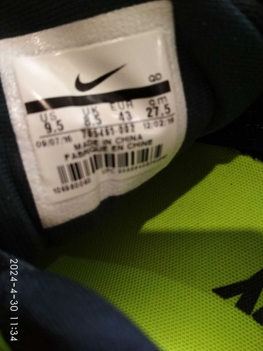 Кроссовки Nike Running Lunartempo 27-28 см стелька