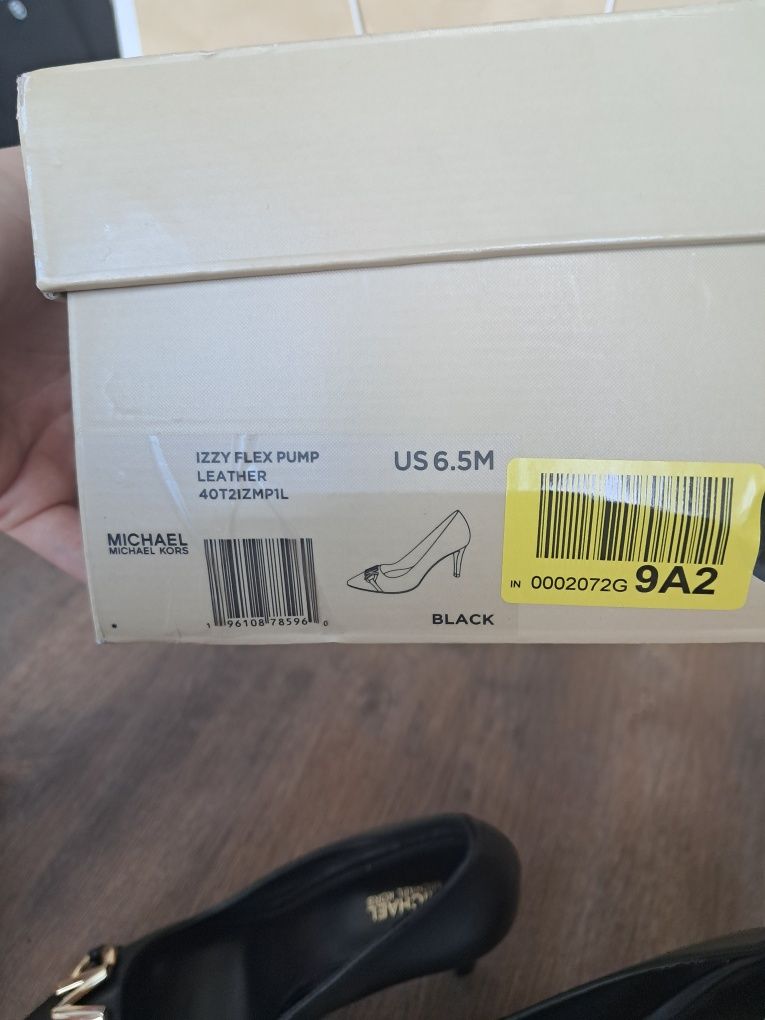 Michael Kors szpilki czółenka na obcasie izzy flex pump leather skórza