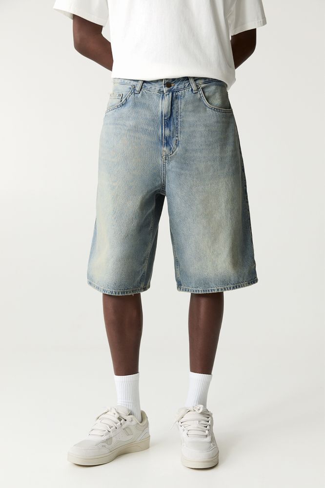 Шорти Pull&Bear Skater Fit (W 31 / W 34) сині широкі скейтер чоловічі