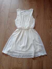 Flattop sukienka biała ecru letnia S 36