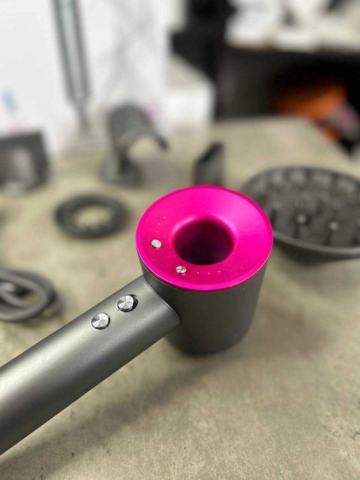 Фен Super Dyson з 5 насадками, елегантний сірий-рожевий