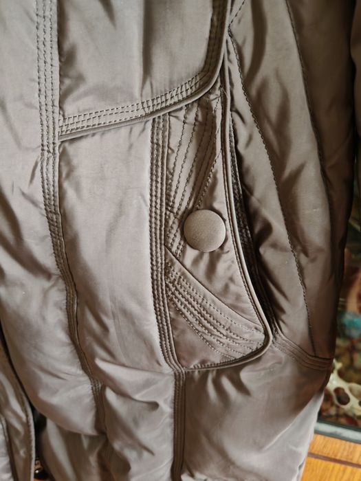 Пуховик сiрий р. XL