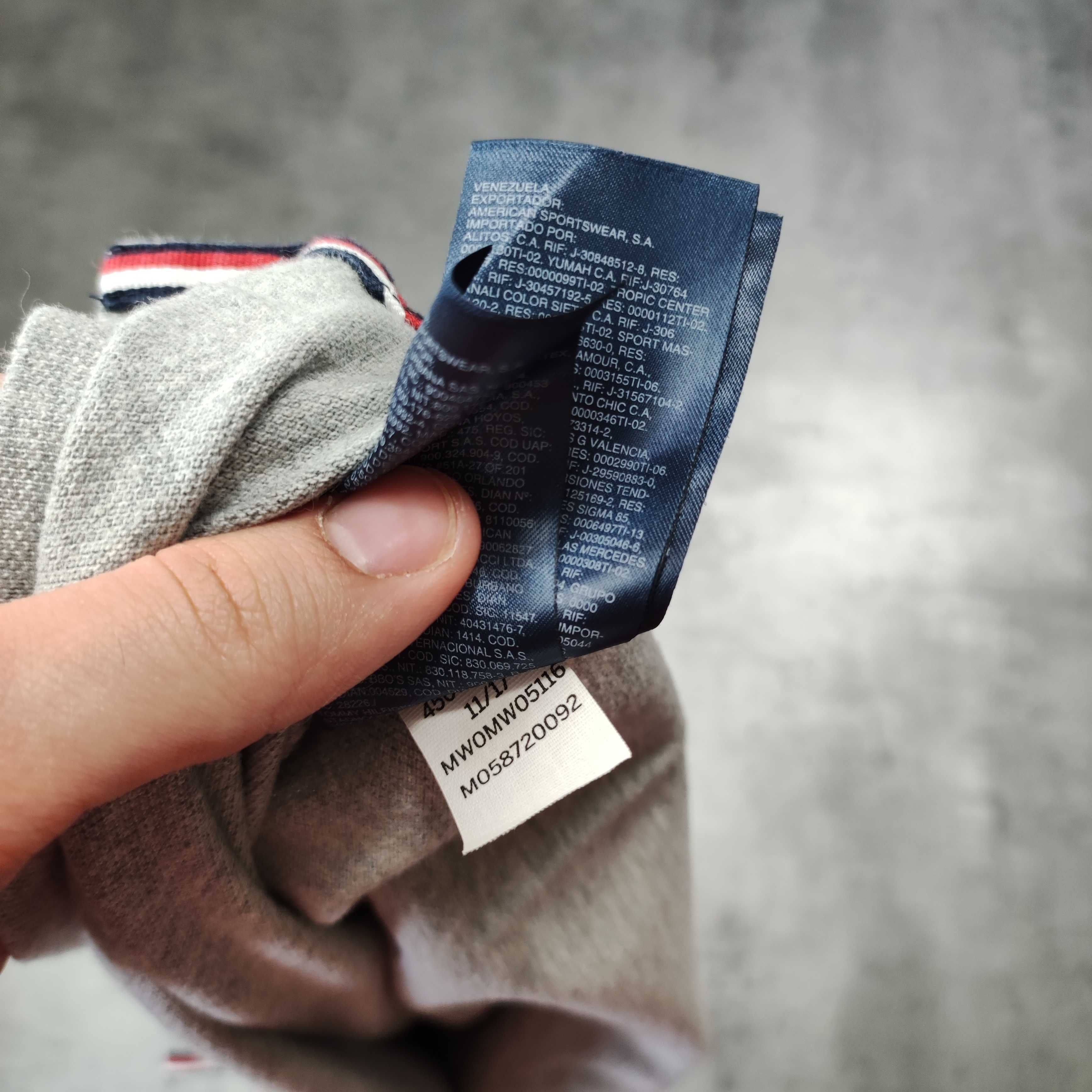 MĘSKA Koszulka PREMIUM Elegancka Polo Kołnierzyk Tommy Hilfiger Szara