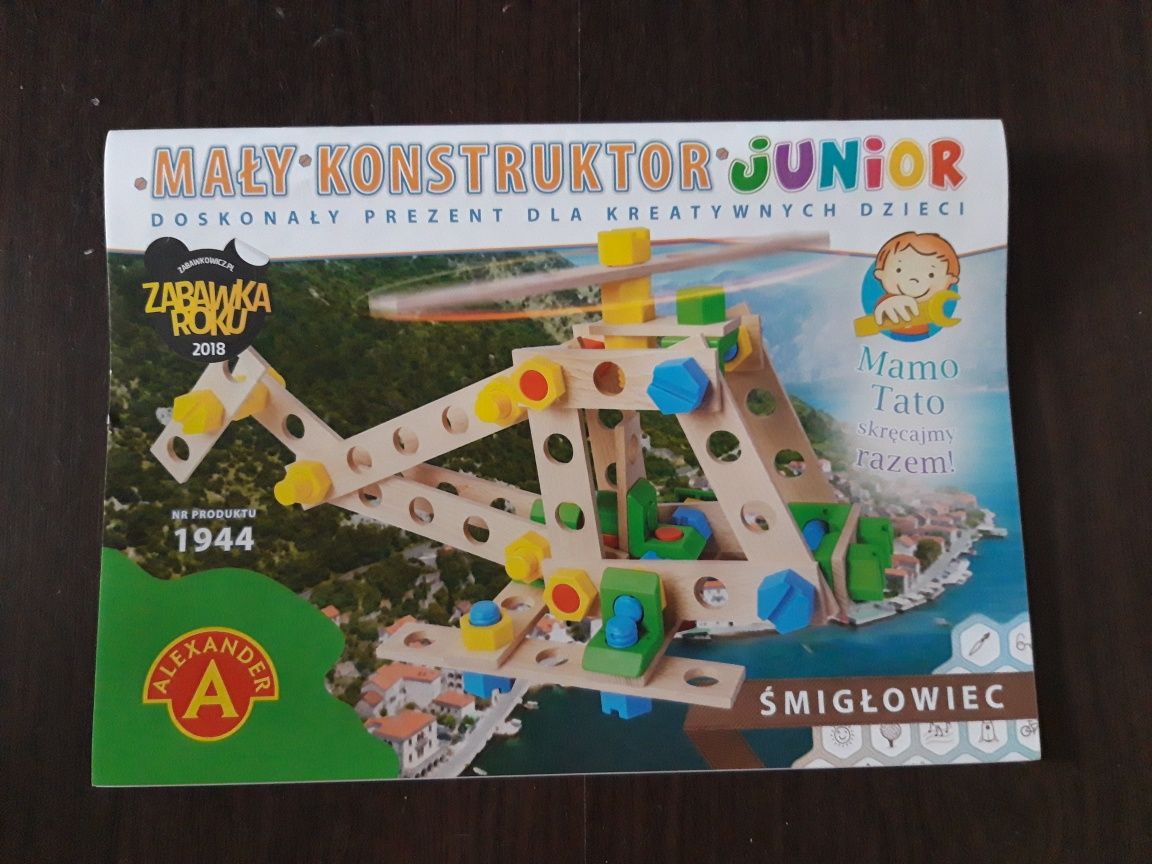 Zestaw Mały Konstruktor Junior 3w1, zabawka Śmigłowiec, Samolot