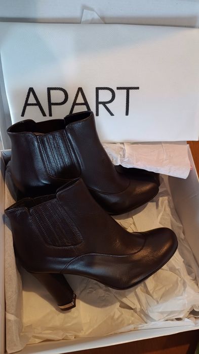 Кожаные ботильоны