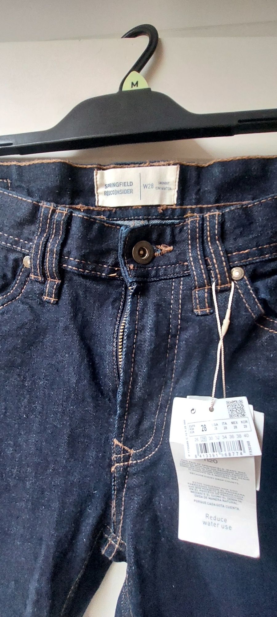 Nowe meskie spodnie z metka marki Springfield, rozmiar 28.