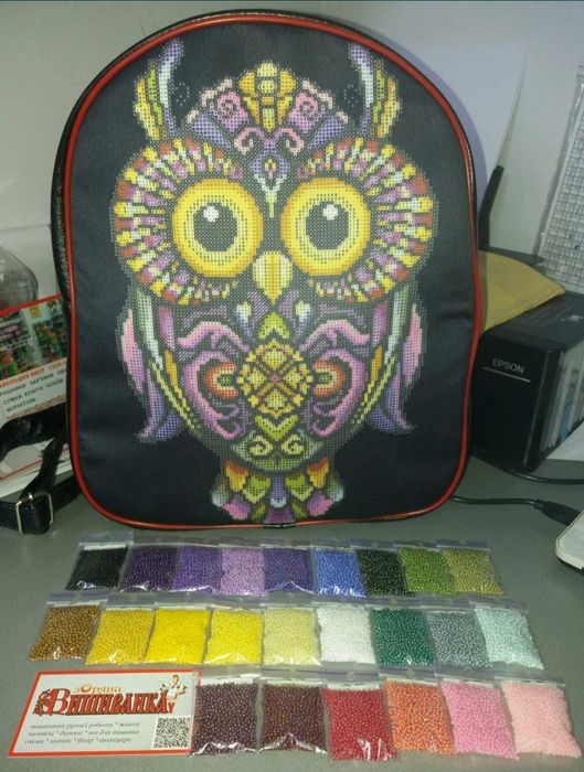 Рюкзак + бісер для вишивки заготовка