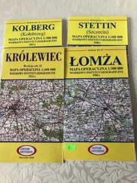 Mapa operacyjna 1:300 000 WIG-reedycja ark. 28,32,33,35,42,45,47i inne