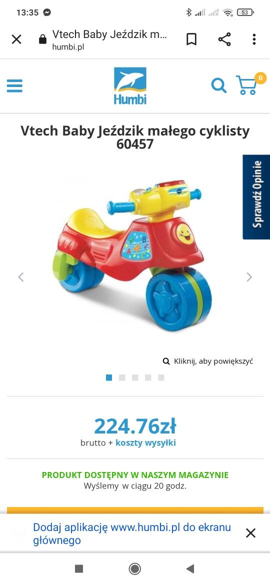 Jeździk Vtech małego cyklisty