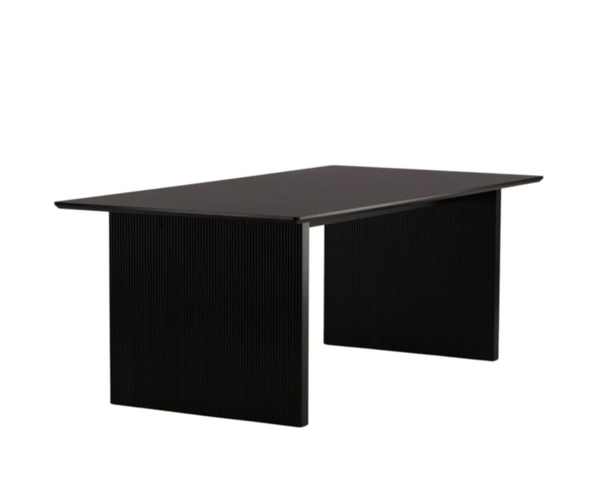 Stół czarny ryflowany 200x100 Gliwice