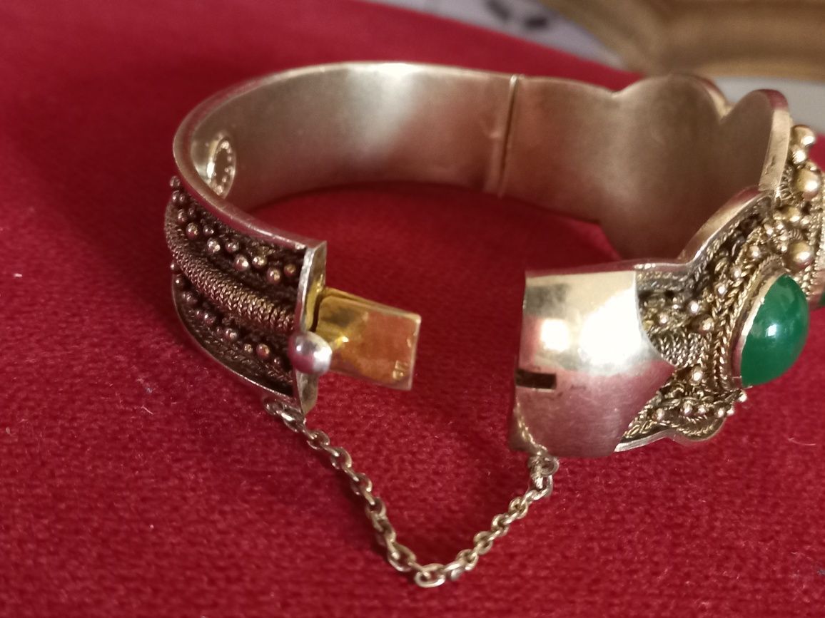 Pulseira em prata dourada da Topázio