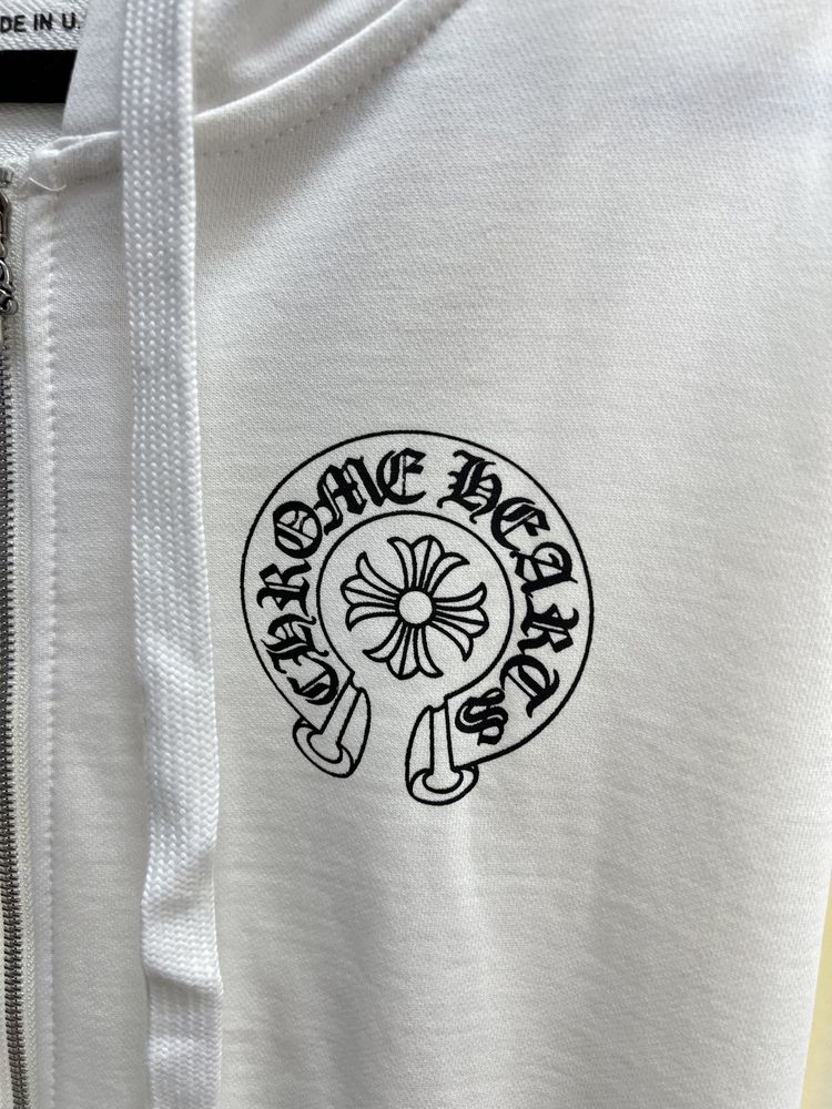 Зіп Худі Chrome Hearts White Zip Up