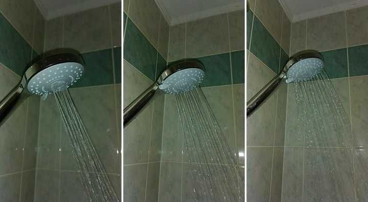 Змішувач для ванни латунний з душем довгий вилив 35 см