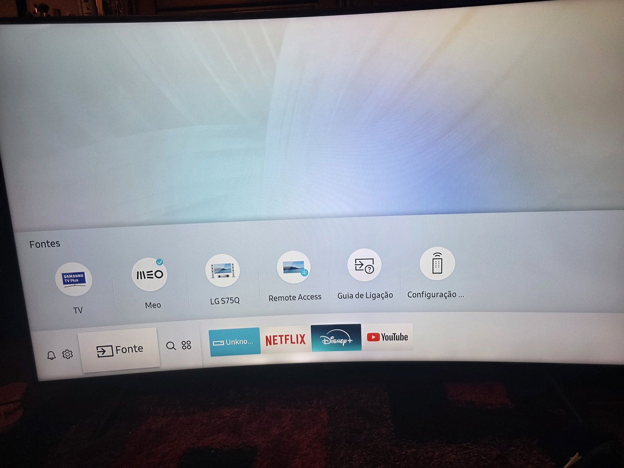 Televisão Samsung 65" curva