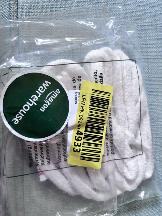 Grube puszyste frote sznurowadła 140 cm białe