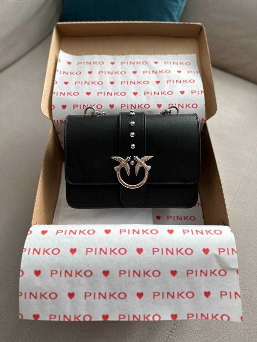 Damska torebka skorzana na ramie Love Classic Icon Simply czarna