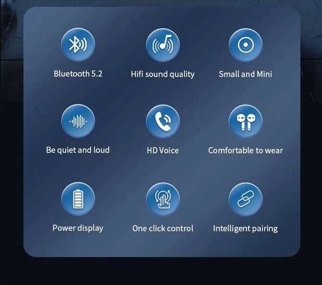 Беспроводные TWS наушники E7s Digital Display Bluetooth 5.0 с кейсом