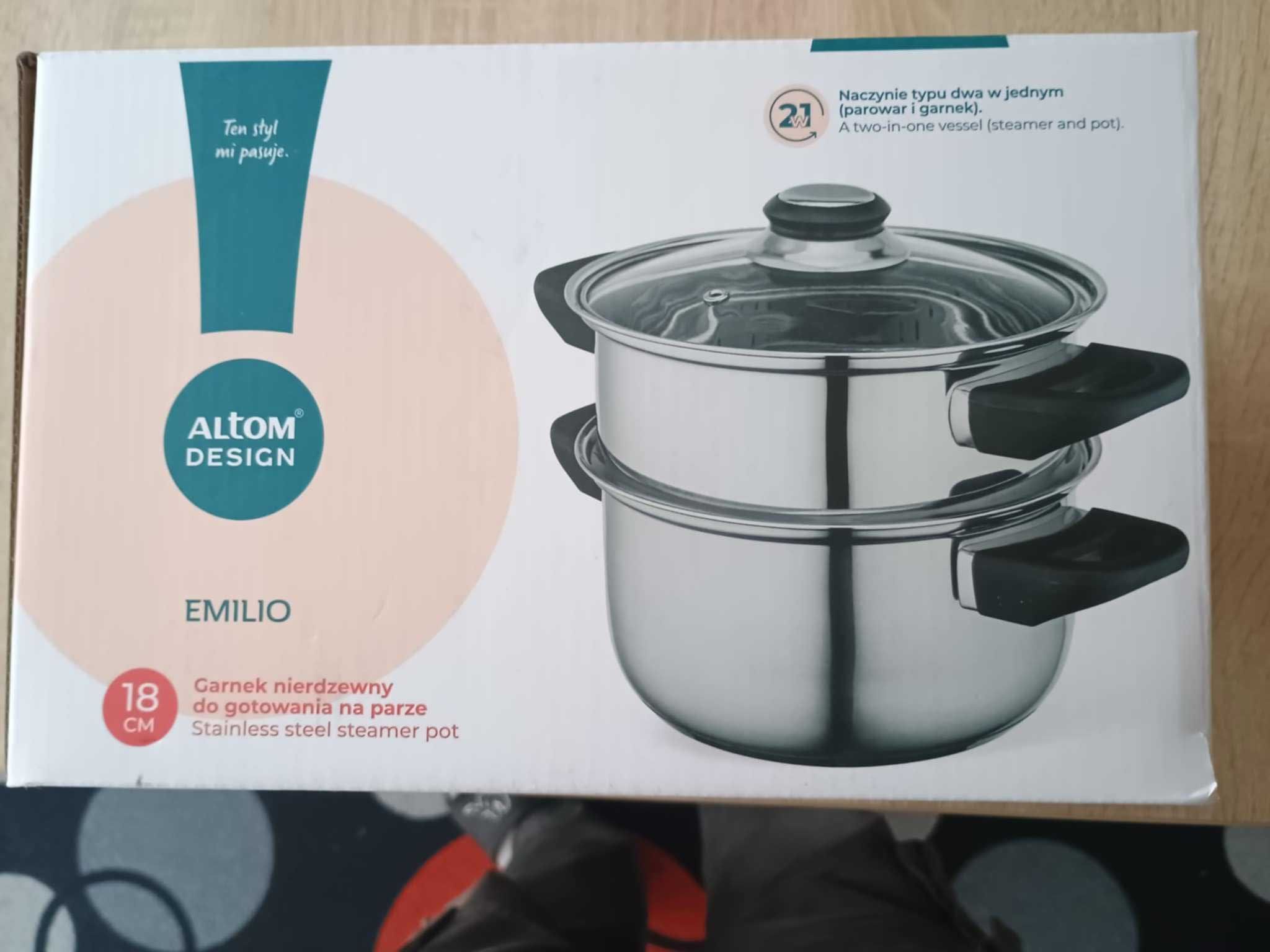 Parowar  do gotowania na parze indukcja gaz Altom Design Emilio 2,2 l