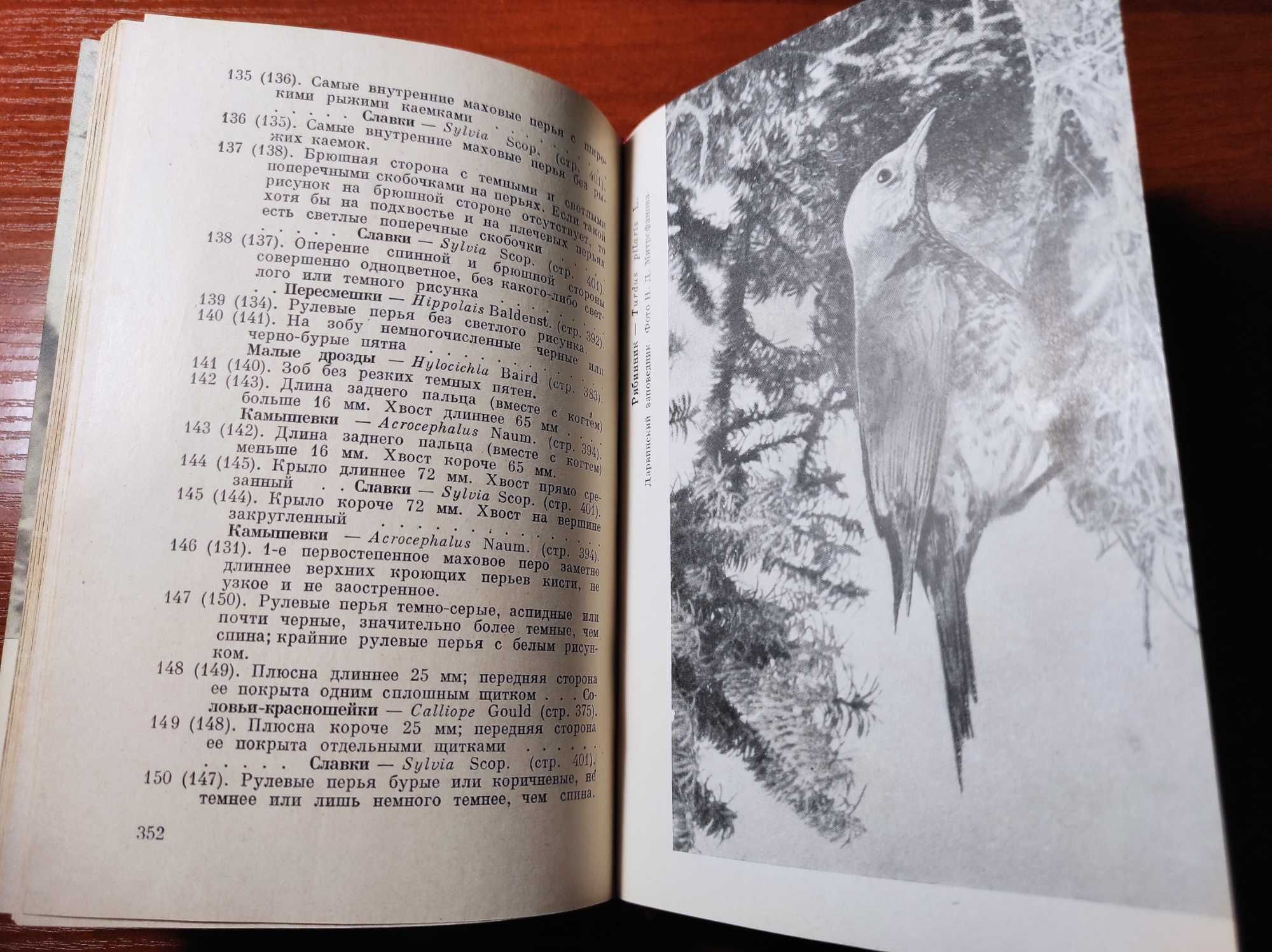 Краткий определитель птиц СССР. А.И. Иванов, Б,К, Штегман 1964г.