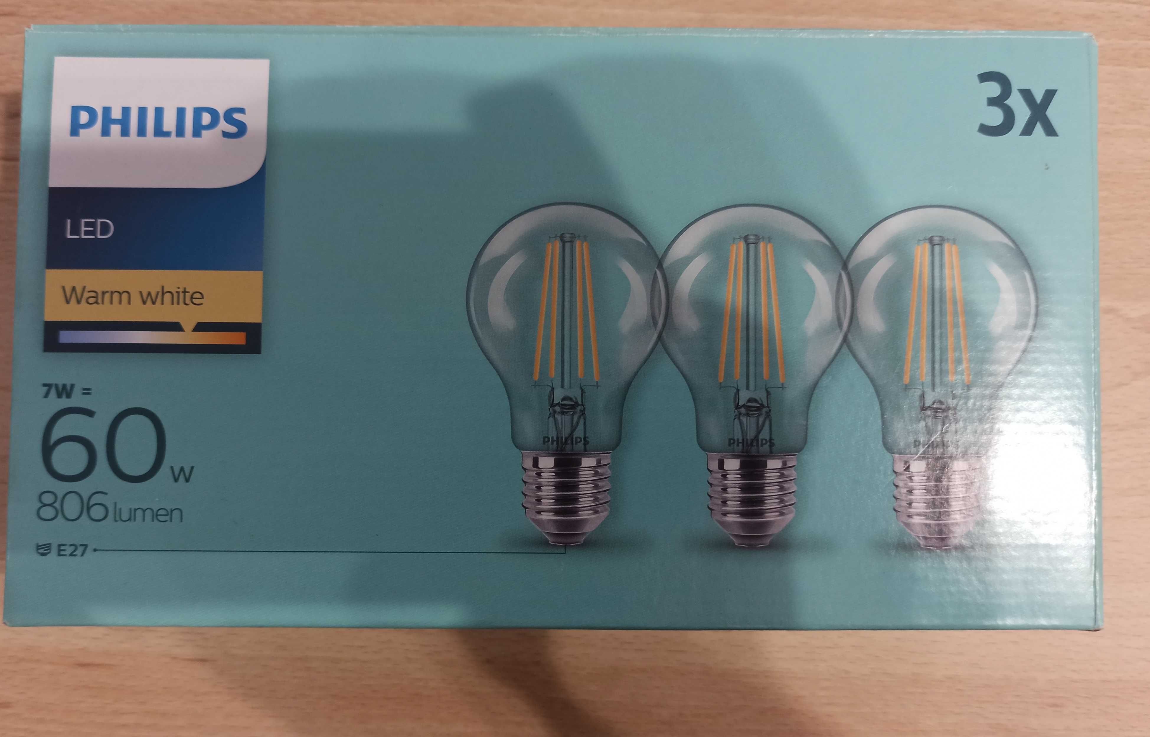 Żarówka Led Philips Biała Ciepła 7W 60W 806 Lumen Ee7 A++ Żarówki 2700