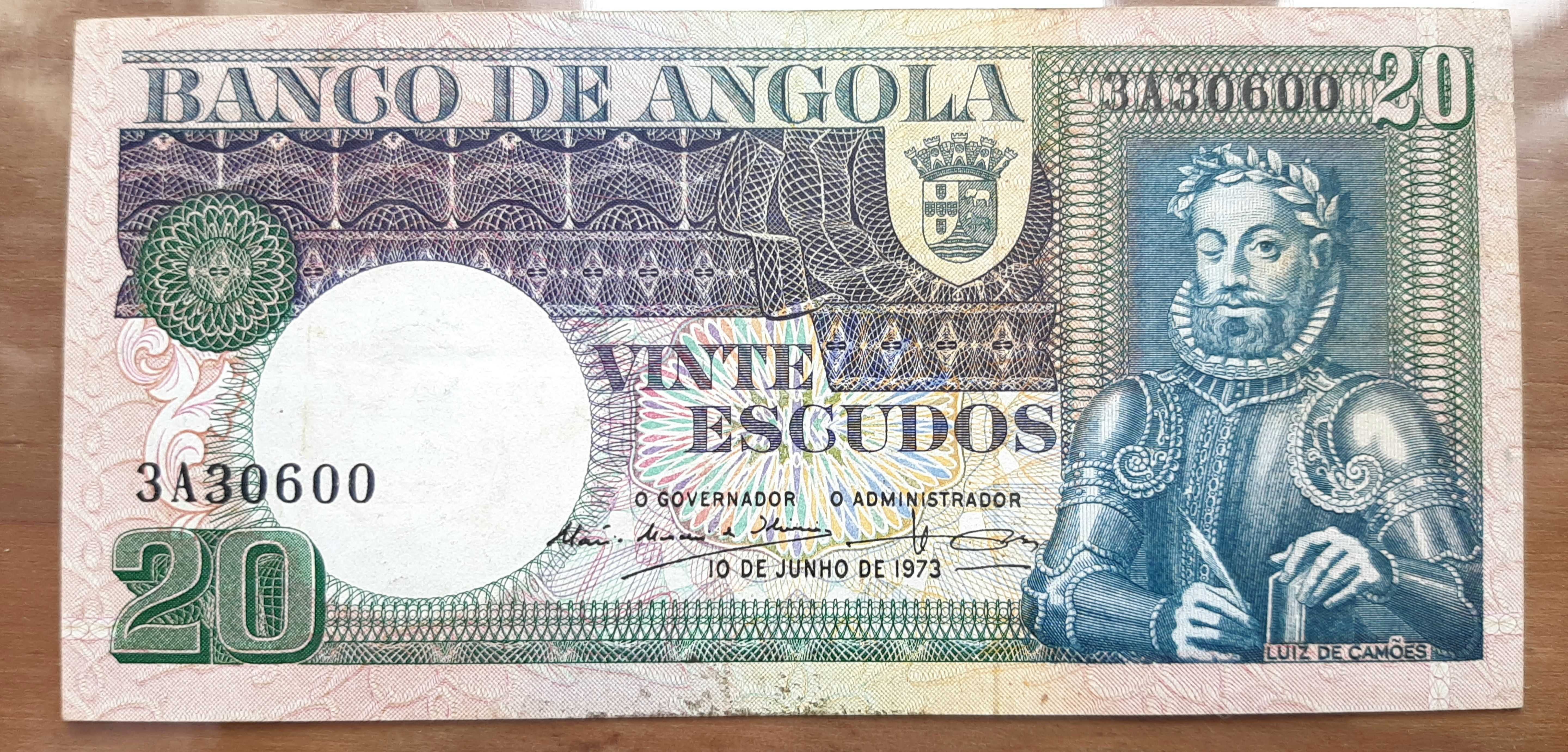 Set completo Notas de Angola Camões - 1000, 500, 100, 50 e 20