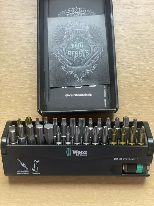 Асортимент біт Wera з нержавіючої сталі BC 30