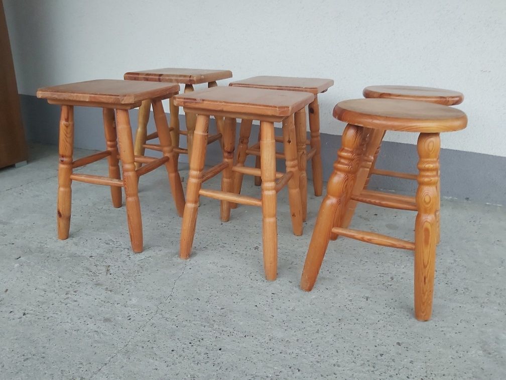 Sz-n dostawa gratis TABORET  taborety drewniane z poduchami 6 sztuk