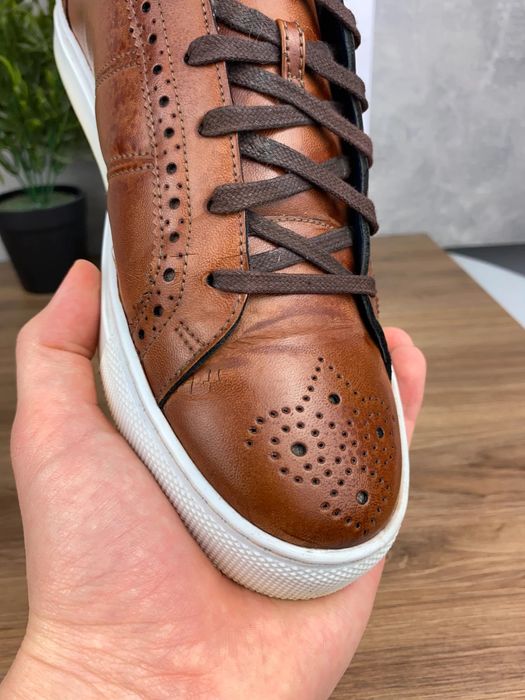 Buty męskie Ben Sherman Tony r. 43 - eleganckie brązowe sneakersy