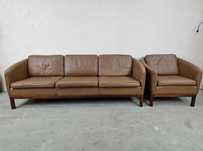 Sofa Fotel proj. Wikkelso Komplet Wypoczynkowy Kanapa Vintage Design
