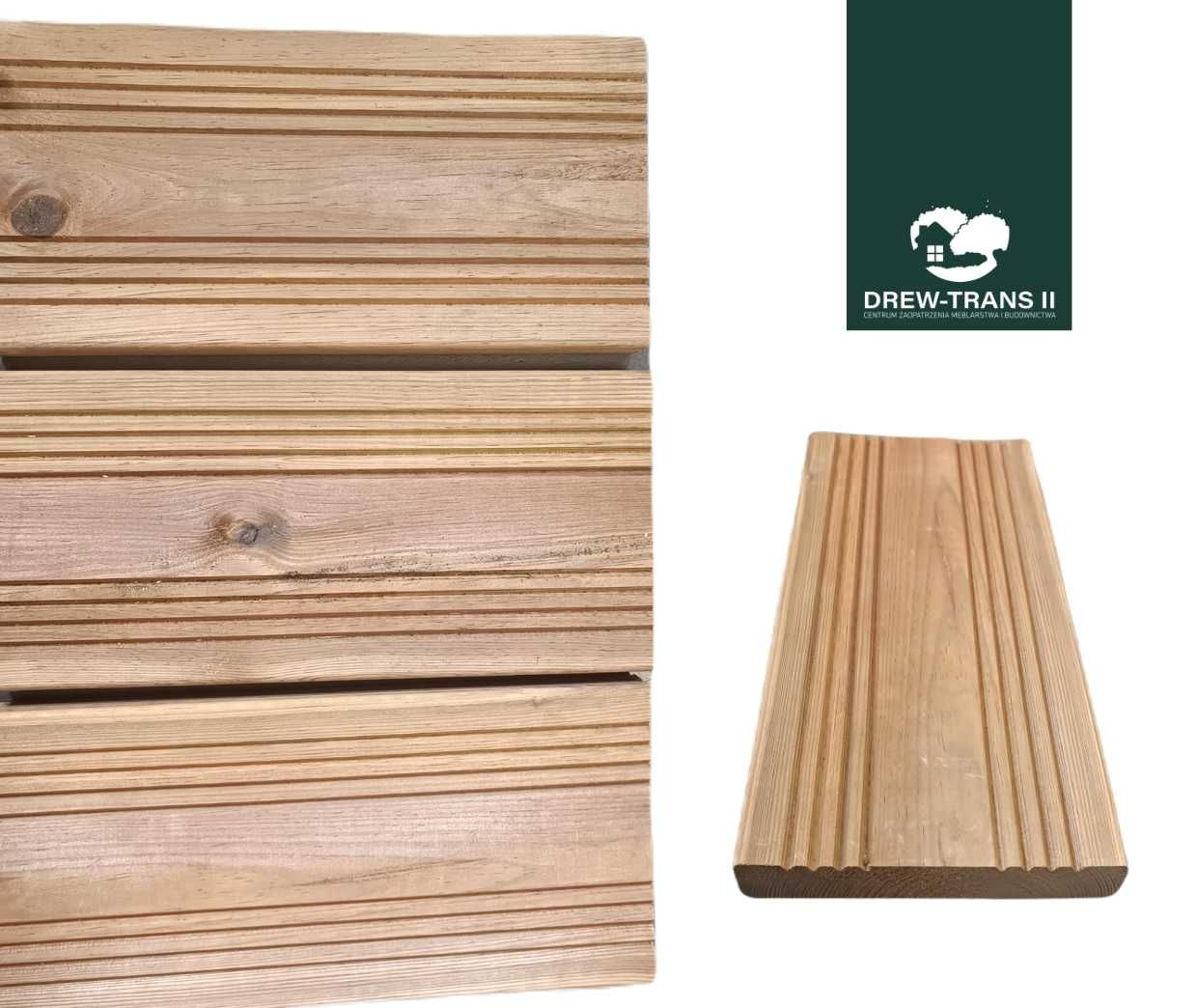Deska tarasowa naturalna 27x145 deski tarasowe drewniane impregnowane