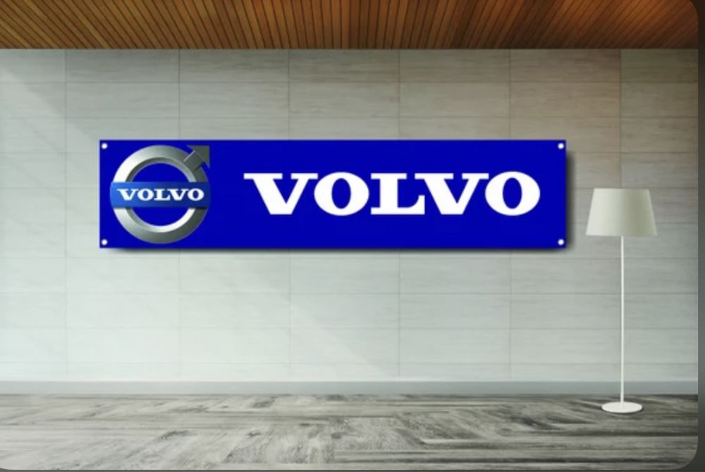 Baner plandeka Volvo wymiar 150x60cm zaoczkowany