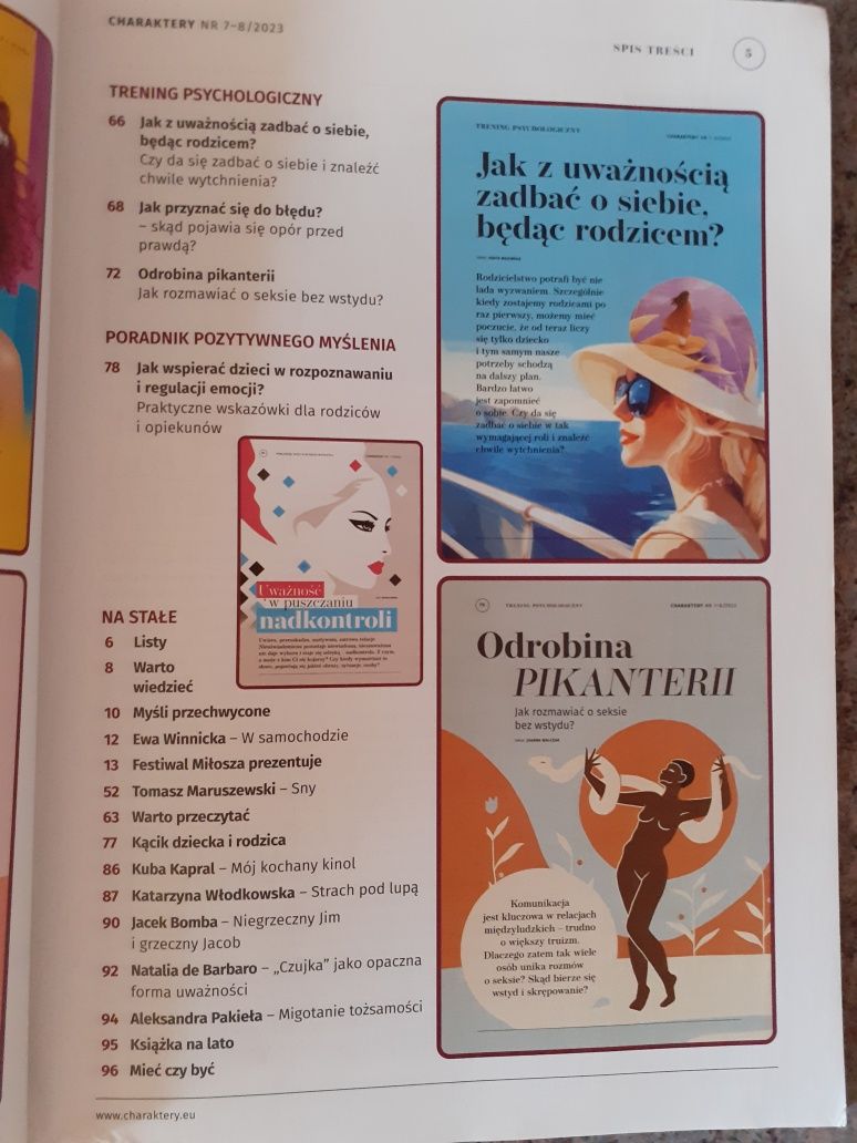 Czasopismo Charaktery nr 7-8/2023 lipiec sierpień 2023