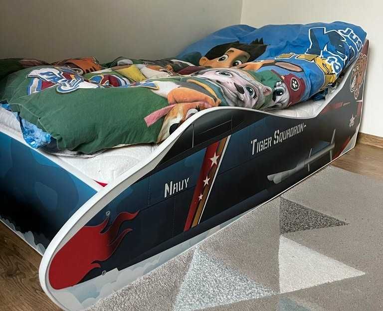 Łóżko Dziecięce Samolot 90x185, materac 80x160