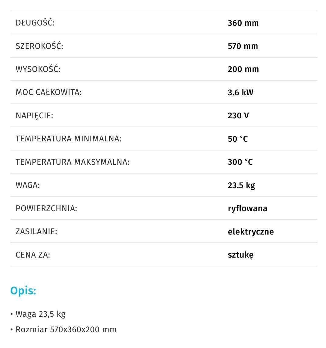 Kontakt grill podwójny ryflowany