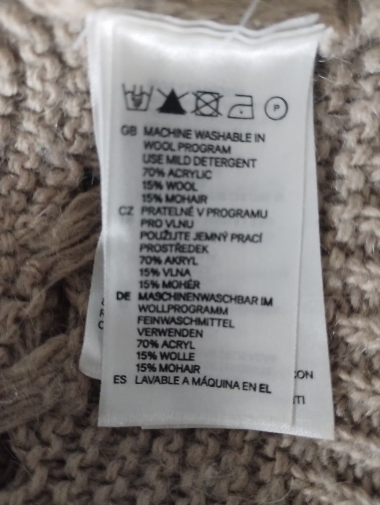 Sweter, kardigan 30% wełna i moher