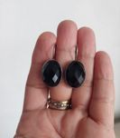 Srebrne unikatowe kolczyki z duszą onyks spinel 925