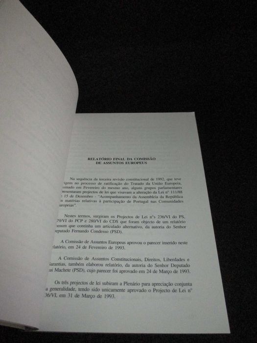 Livro Portugal na União Europeia Assembleia da República