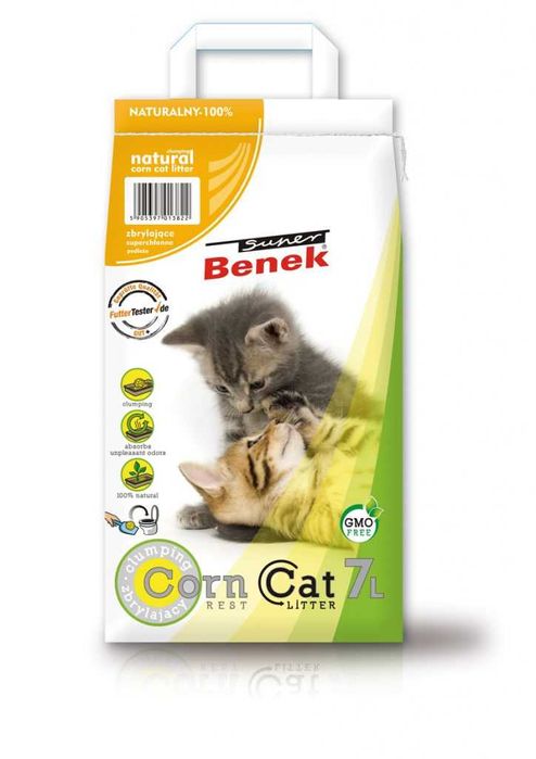 SUPER BENEK Corn Cat żwirek kukurydziany 14l