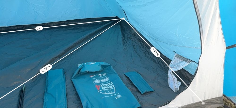 Namiot 3-4 osobowy 2-pokojowy quechua