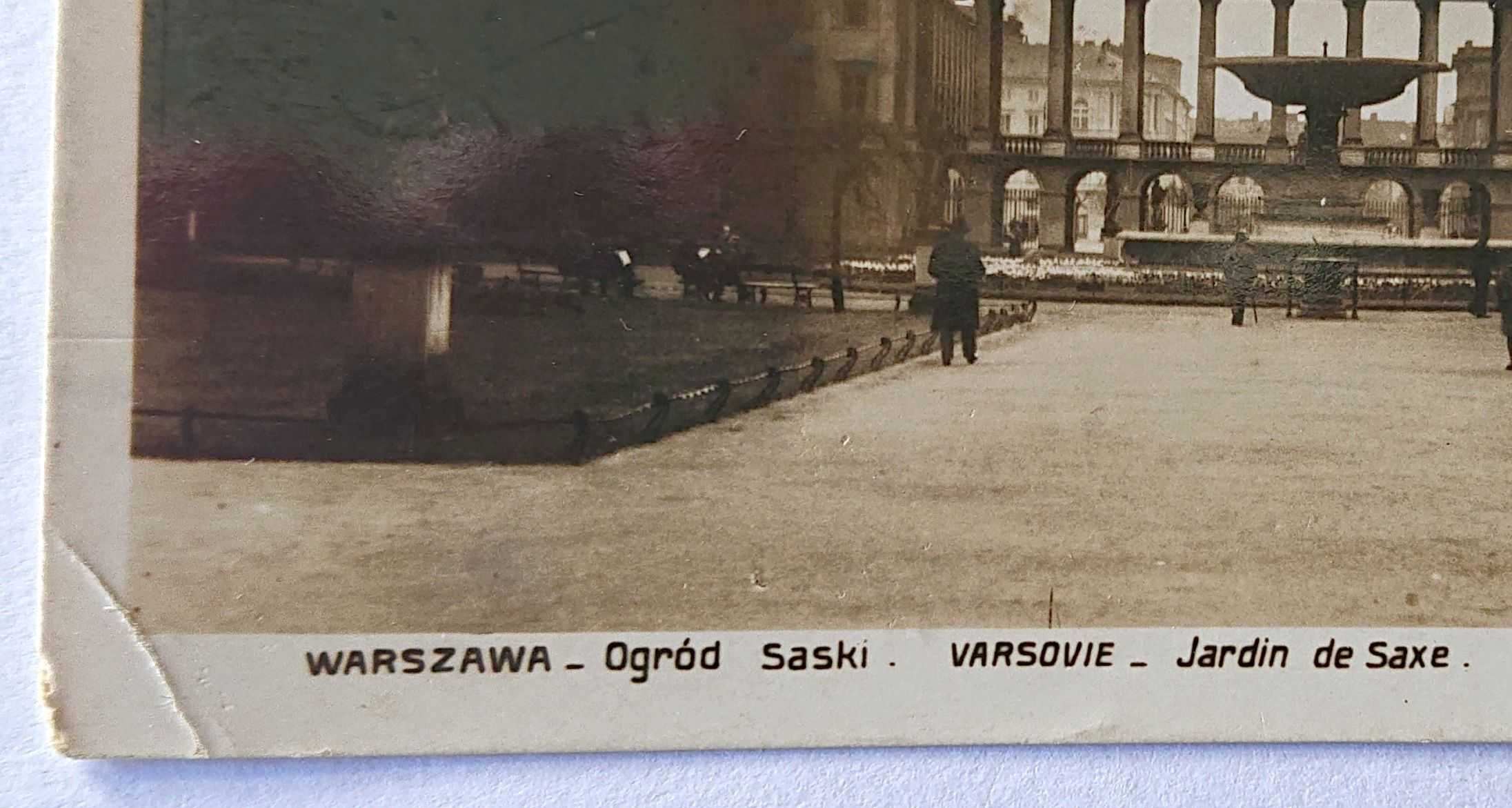 Kartka pocztowa - Warszawa Ogród Saski - 1931 r. (?) - Nr 45