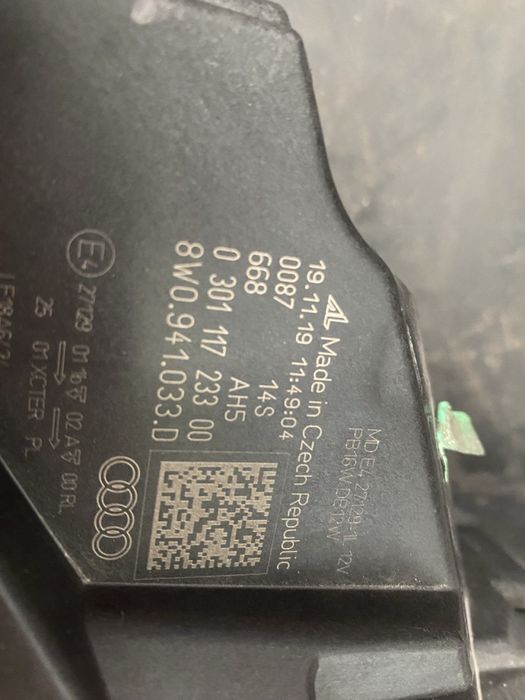 Conjunto de farois oticas audi A4 B9 8W0.941.033.D 8W0.941.034.D