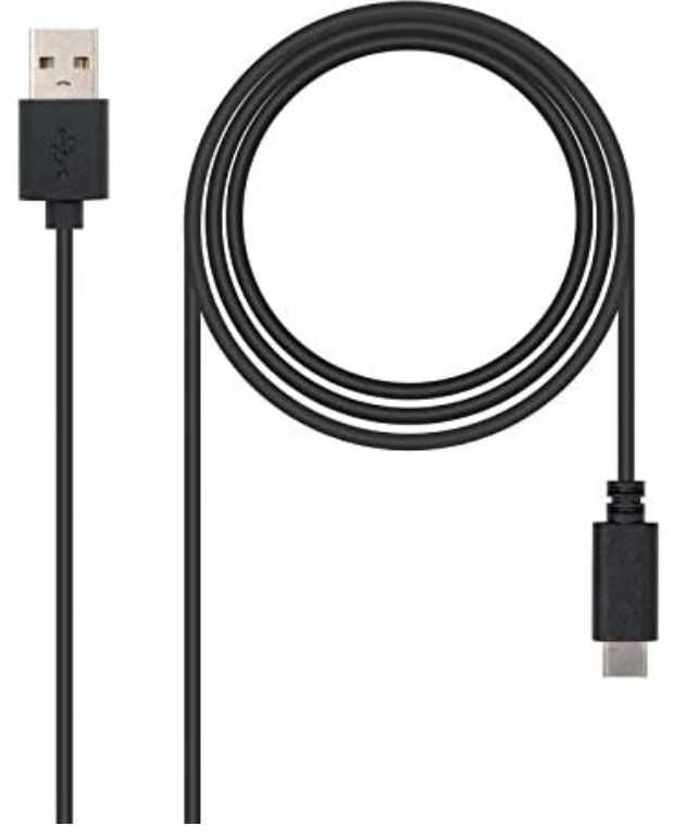 Cabo conector tipo USB-C versus USB tipo A - 0,5 metros