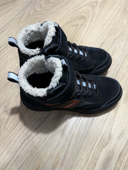 Зимові шкіряні черевики Geox водонепроникні для хлопчика 34 р( 22 см)